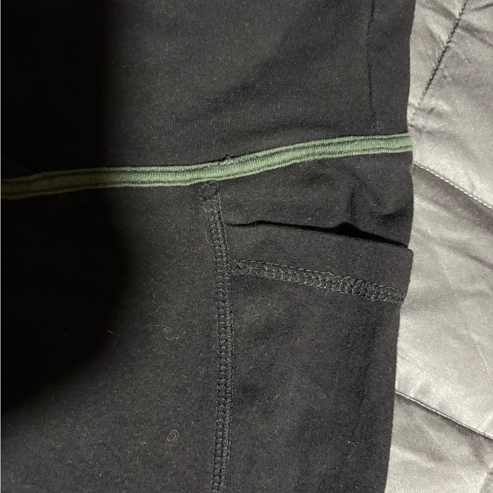 Coven Black Leggings with Green Stripes - Picture 7 of 9